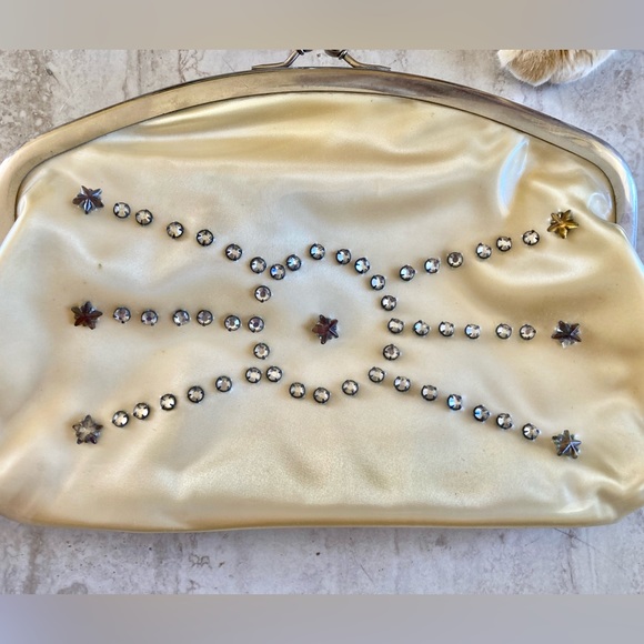 Vintage 1940’s rhinestone & star clutch - Picture 2 of 4
